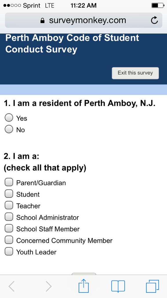 AmboyTalks's tweet image. Did anyone take this survey over the summer? What change do you want to see #perthamboy school do? #schoolcode