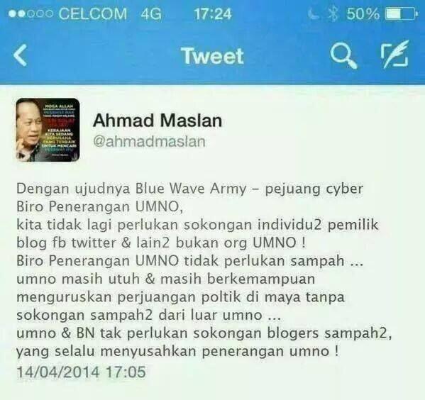 Maslan twitter ahmad Ahmad Maslan,