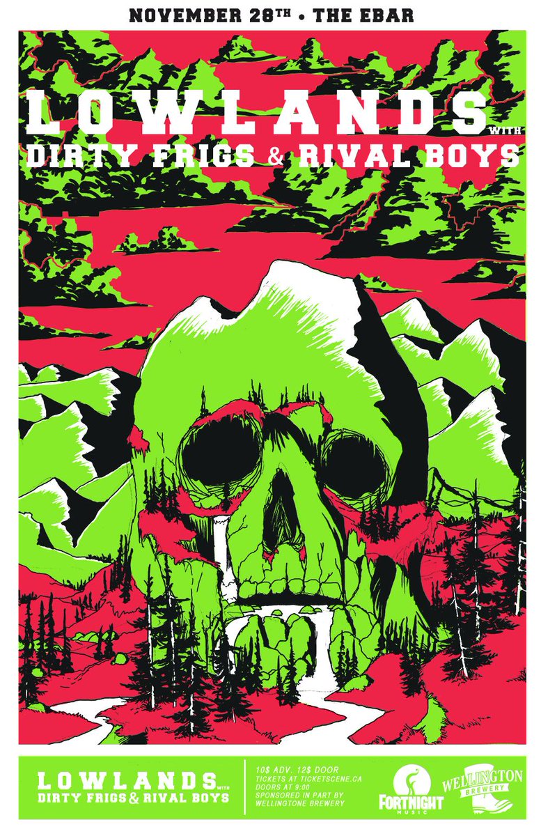 Lowlandsband's tweet photo. Posters' out for our upcoming @FortnightMusic show at @The_eBar with Dirty Frigs &amp; @rivalboys https://t.co/PWV6HTSO7F http://t.co/lK9SQi4aK7