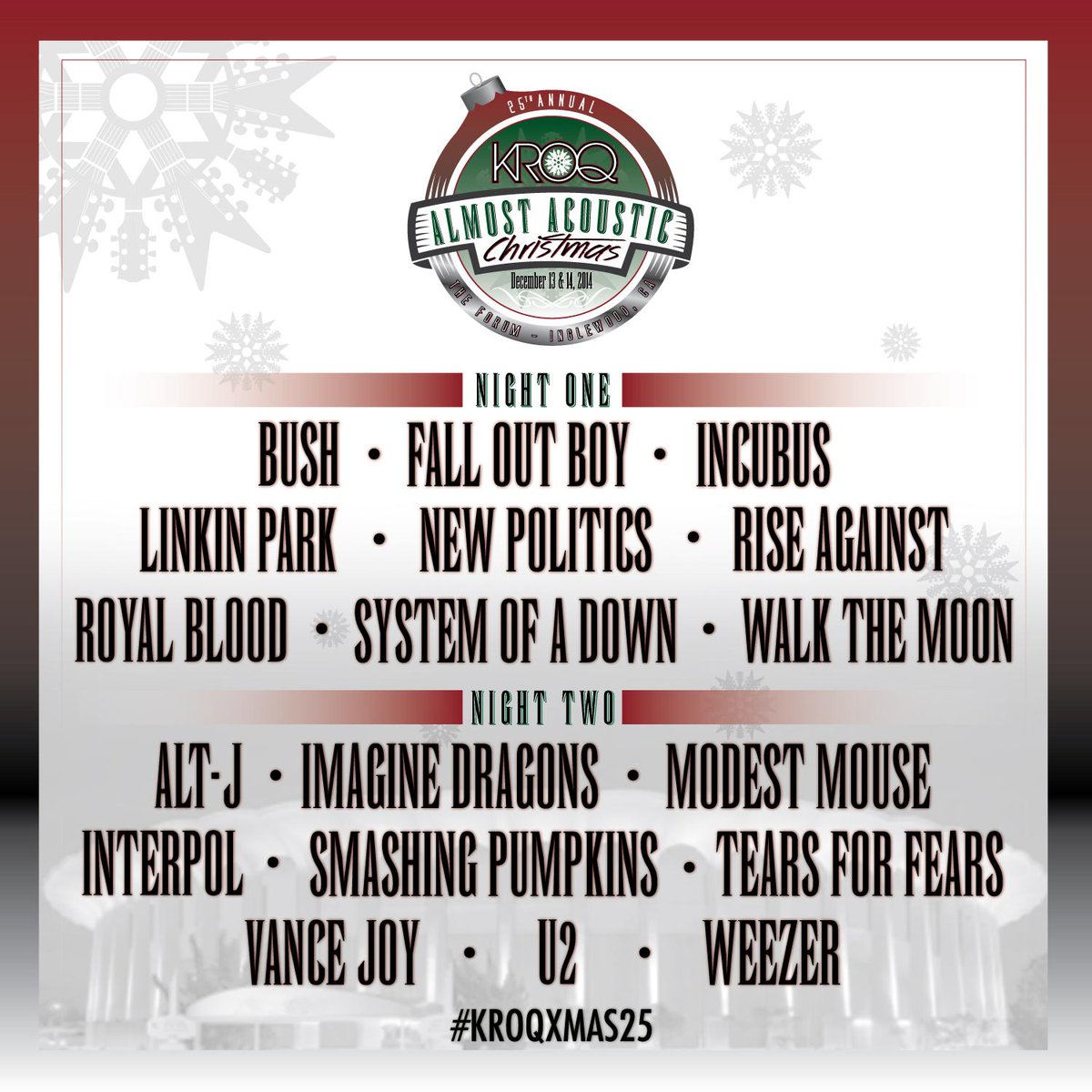 Almost Acoustic Christmas 2021 Lineup