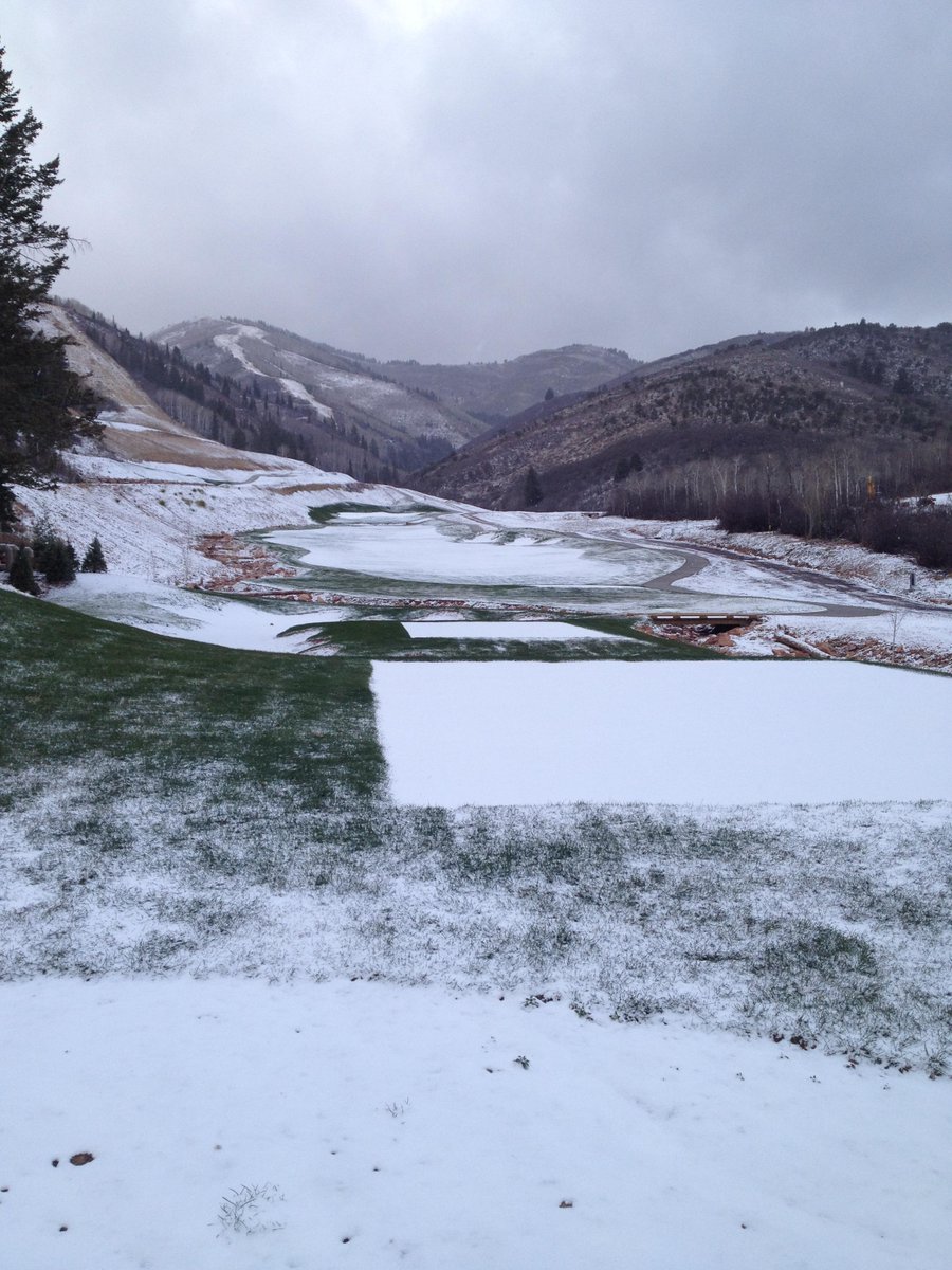 RideCanyons's tweet photo. 18 days 'til opening &amp; 18 holes on a snow-covered Canyons Golf this morning! See web cams: http://t.co/jdZO7oEYnH http://t.co/AeAXlOlpSL