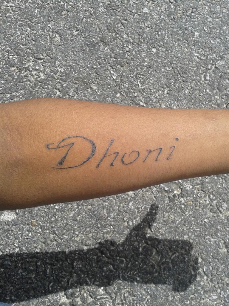 Royal tattoo - Dhoni Tattoo Share it if you are dhoni's... | Facebook