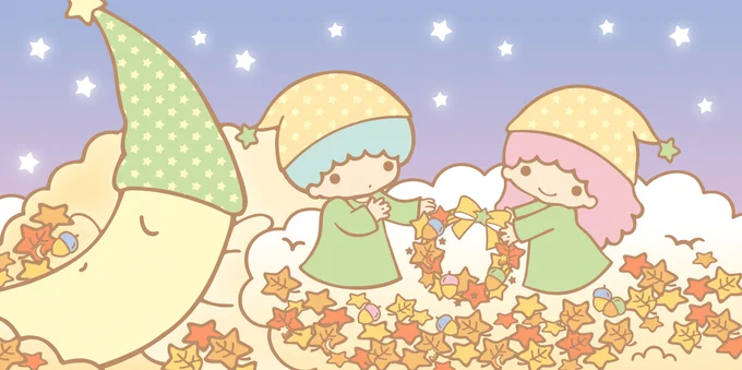 今夜は、落ち葉で秋のリースを作ったの☆ 落ち葉に囲まれて…おやすみなさい☆ 