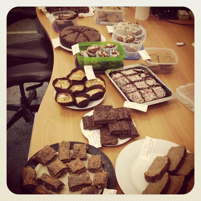 NewChapterDrink's tweet image. New Chapter Bake Sale! Raising money for SMA. Willpower needed today! #SMA #charity #BakeOff @newchapterltd