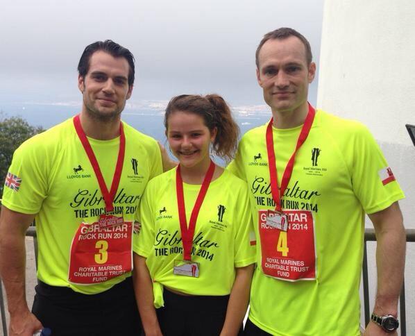 HenryCavillONL's tweet photo. NEW PIC! @sherbornegirls shared pic of Ceci with #HenryCavill and brother in the #GibRockRun last Oct 25. Thank you! http://t.co/5kdtOLxc0p