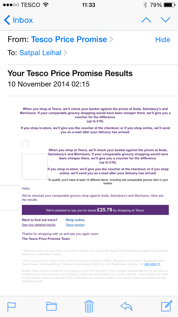 To say I was pleased is an understatement!
I saved £25.79 by shopping at Tesco. 
#justsaying
<a href="/Tesco/">Tesco</a>