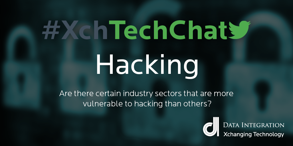Data_Int_UK's tweet image. #XchTechChat Q4: Are there certain industry sectors that are more vulnerable to hacking than others? #Hacking