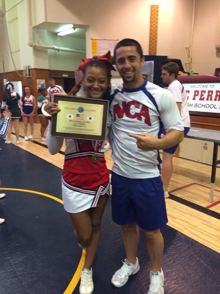 dopeedaee's tweet photo. #MCM is @NCAJohn He's such an amazing cheerleader w/crazy tumbling skills, I miss him &amp; the rest of the NCA staff😭💔 http://t.co/RryhP8l897