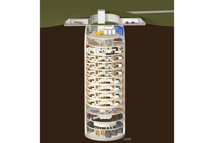 WSJ's tweet image. Worried about a nuclear attack? Then buy an apartment in the underground 'Survival Condo' on.wsj.com/143D1KO