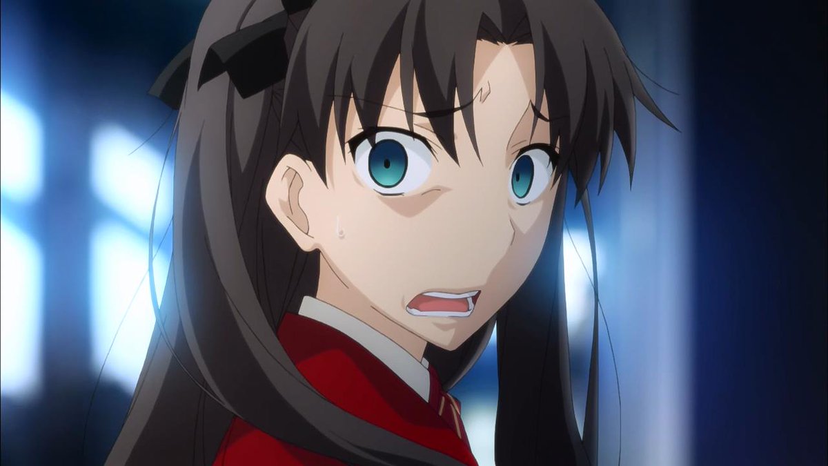 kurogane_s's tweet photo. RIN'S FACE HERE. OH MY GOD, RIN'S FACE HERE. HAHAHAHAH #fate05 #fate_SN_anime http://t.co/kqwPFq8D8D