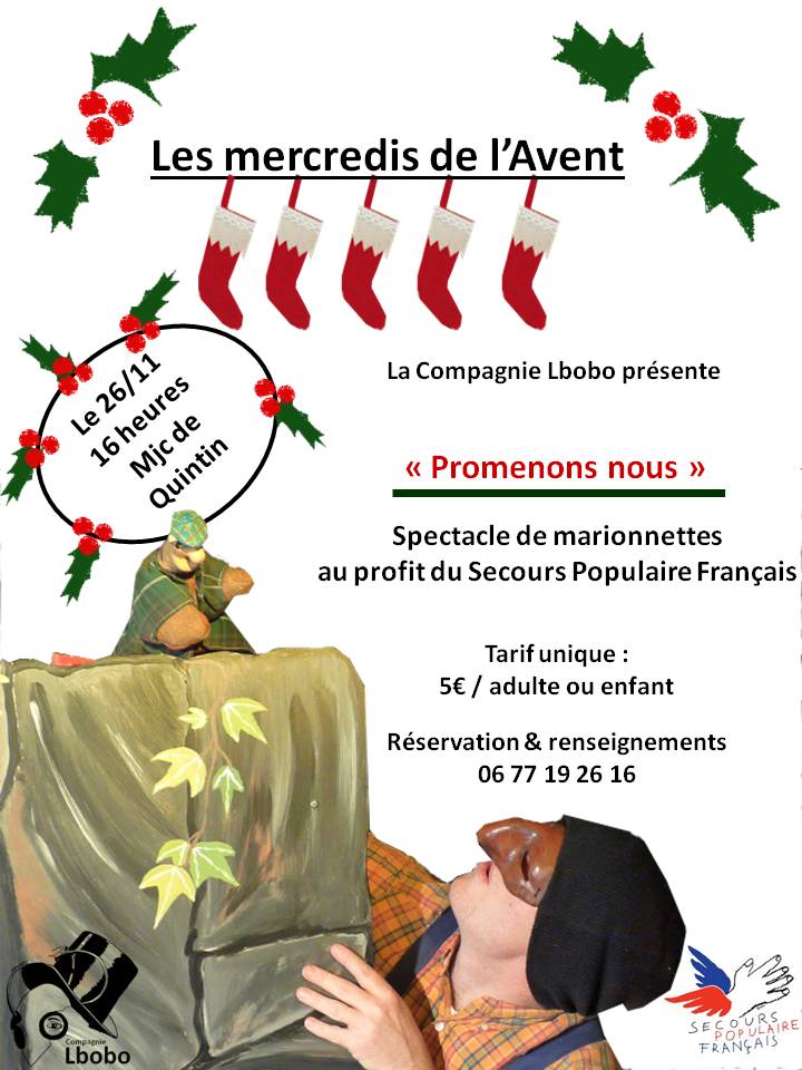 MJCQuintin's tweet photo. Un spectacle de marionnettes au profit du Secours Populaire Français le 26/11 à 16h à la @MJCQuintin http://t.co/bnCJpdxX8B