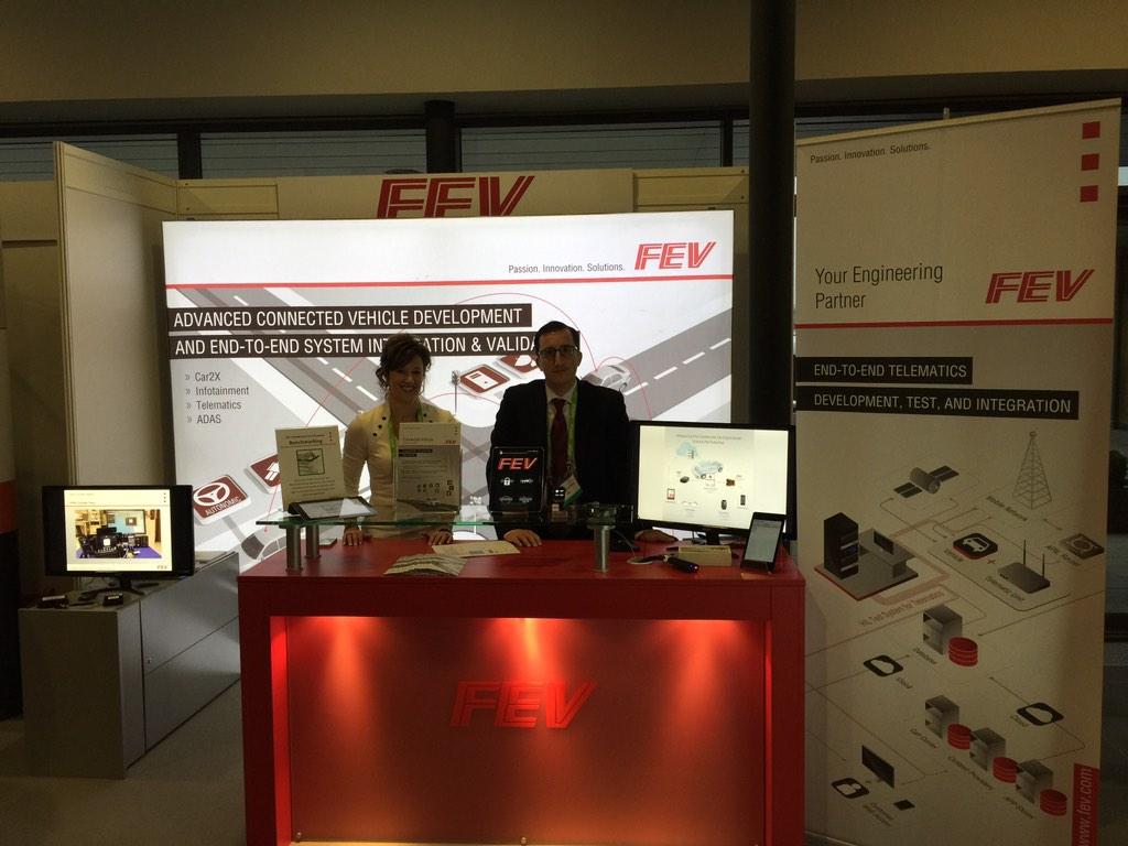 Stephan_FEV's tweet photo. At Telematics Update Munich show...first time under FEV! Good success so far... http://t.co/okLGhbwnKh