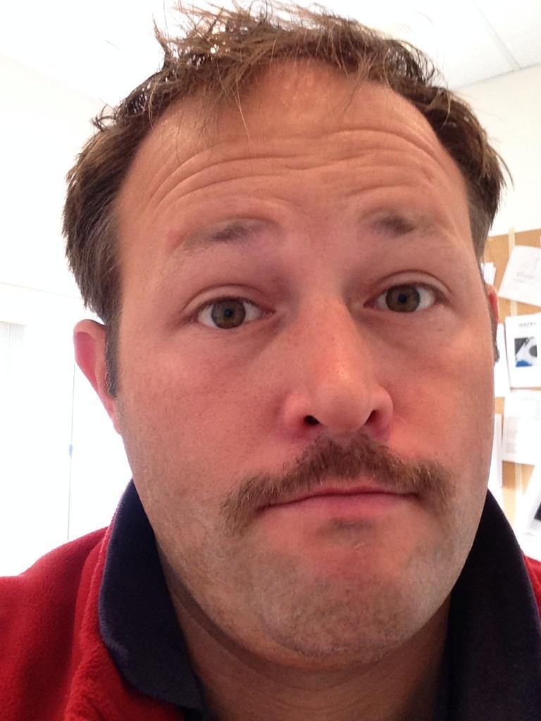 My MO's coming in strong! #Movember2014 #movembernewportmuzzy