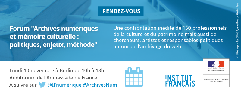 IFParis's tweet photo. Suivez en direct le forum "Archives numériques et mémoire culturelle" s/ @IFnumerique avec #ArchivesNum @francediplo http://t.co/riSgpB9m0Q