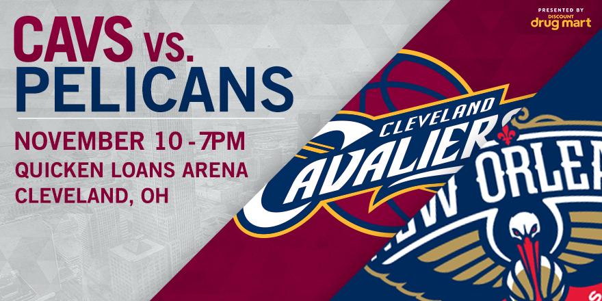 cavs's tweet photo. GAMEDAY: #CavsPelicans, 7PM ET @TheQArena - game notes, probable starters &amp; [PREVIEW]: http://t.co/igmji4BkWI http://t.co/2Q4tl0NAy6