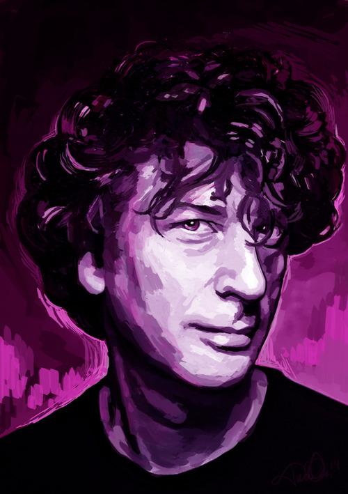 Happy Birthday Neil Gaiman! | Digital painting by Tiia  