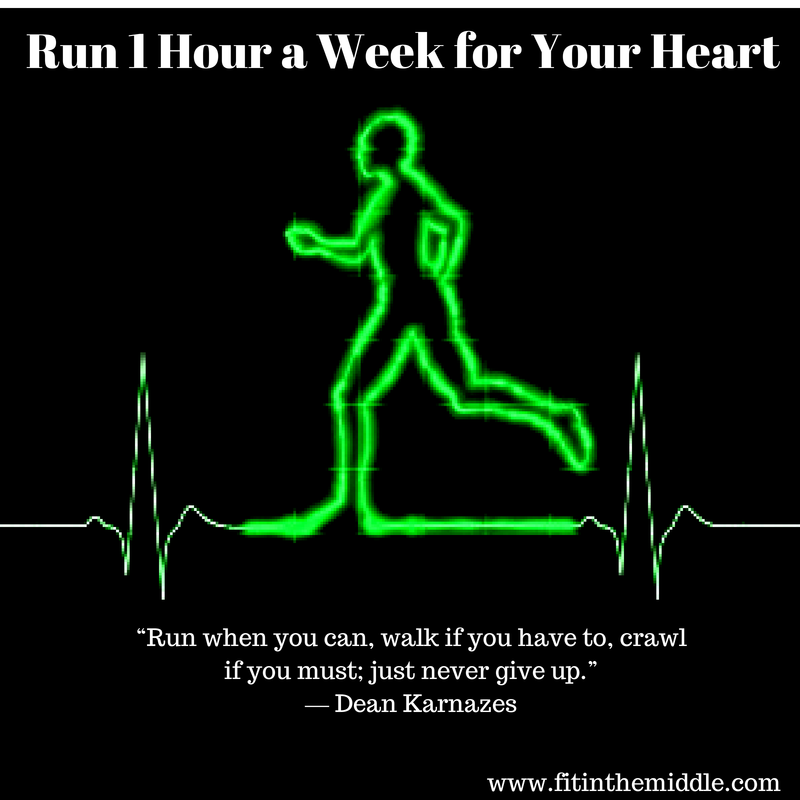 fitinthemiddle's tweet photo. #Running 1 hour a week will reduce your risk of death. http://t.co/rTtrpokXtz … … … #hearthealth http://t.co/xRg1tPQar3