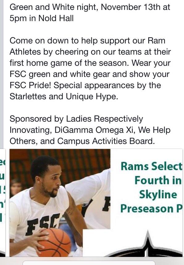 RamBotheRam1's tweet photo. Let's go rams! Do you have school sprit? Come down and show it! 🐑💚 http://t.co/i2anEvhLiG