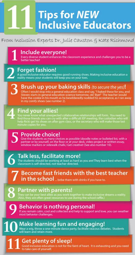 ONTSpecialNeeds's tweet photo. Here are 11 great tips for #Ontario Educators who are #Inclusive. http://t.co/pHdA05vDaZ