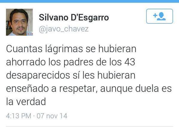 setareth's tweet photo. ... letras de un pendejete HDP #43X43 #AccionGlobalporAyotzinapa #Articulo39RenunciaEPN #EPNrenunciaYa #YaMeCanse http://t.co/Eiw4HJj4dI