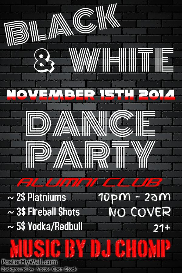 DJ_Chomp's tweet photo. Catch me at Alumni Club on Saturday night for a Black &amp; White party, great drink specials, no cover, 21+ #CHOMP http://t.co/45XWsiwfC0