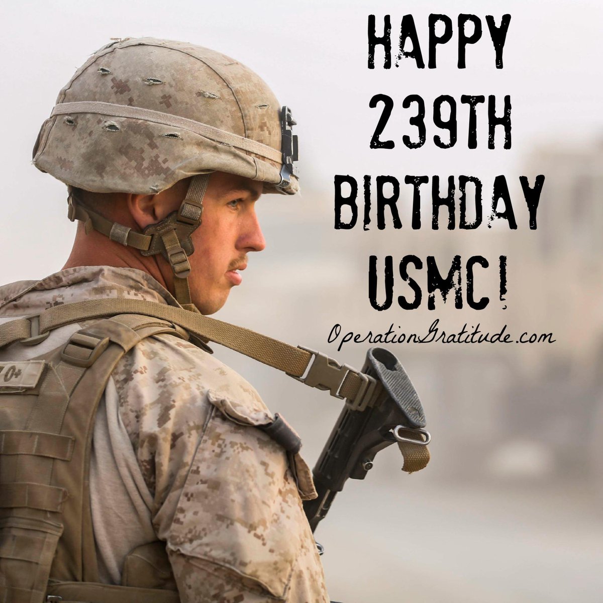 OpGratitude's tweet photo. Happy #USMCBirthday, @USMC! Thank you to all who serve/have served! #USMC239 (Photo by Cpl. John A. Martinez Jr.) http://t.co/quz07aSzwO