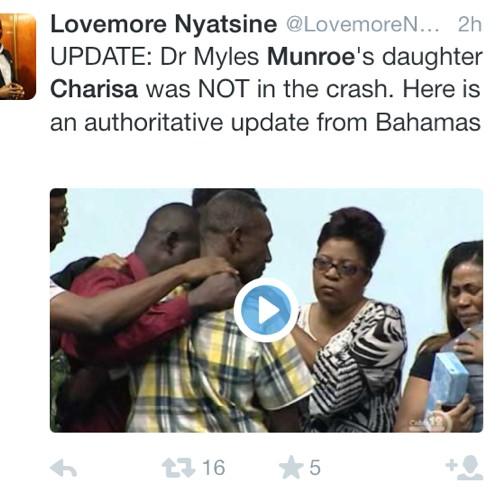 Mercy_Grace's tweet photo. Dr. Myles' daughter wasn't on the flight. Please let people know. She and her brother are alive. http://t.co/sWkONXiTrB