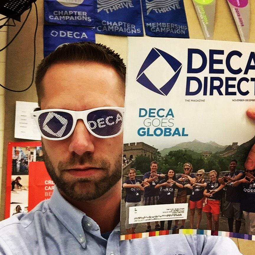 Selfie with a DECA Direct magazine...featuring some of my favs. <a href="/DECAInc/">DECA Inc.</a> <a href="/WI_DECA/">Wisconsin DECA</a> #DECAMonth Day 9 #IamDECA