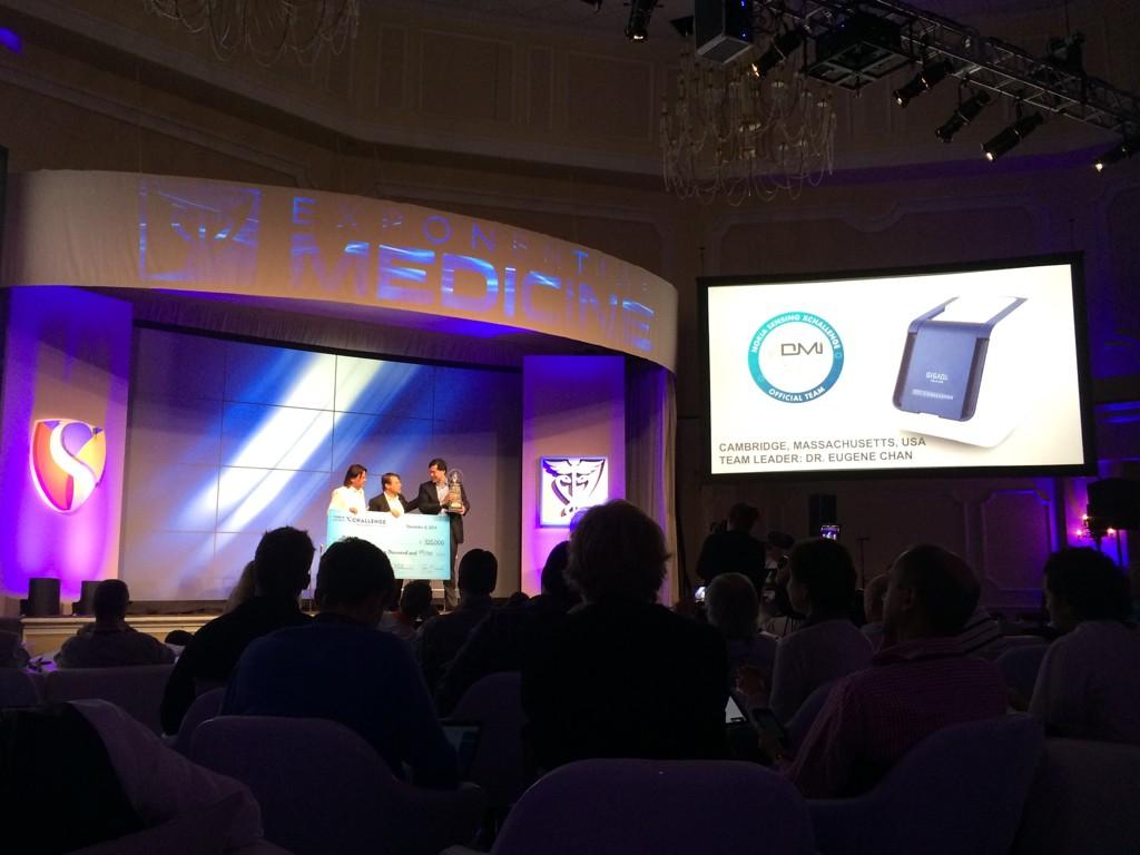 slangemak's tweet photo. And the @nokia sensing @xprize goes to...  DMI founder Dr. Eugene Chan! Congratulations! #rHEALTH #xmed #QS http://t.co/2fCFSlzDU6