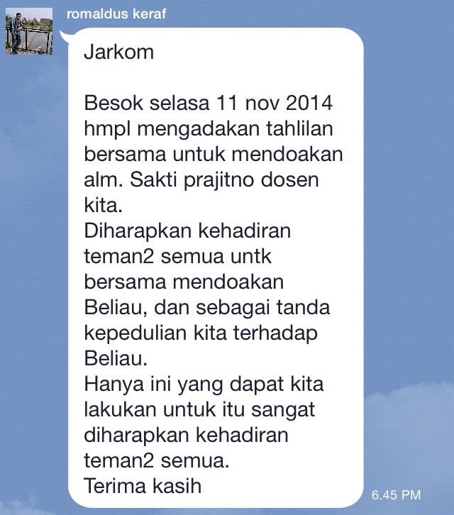ditunggu kehadirannya teman2 jam 17.00 WIB <a href="/planologi12/">PWK UNPAS 12</a> <a href="/planologi_14/">PLANOLOGI 2014</a> <a href="/Planologi11/">Prodi PWK UNPAS 2011</a> <a href="/Planologi10/">planologi 10</a>