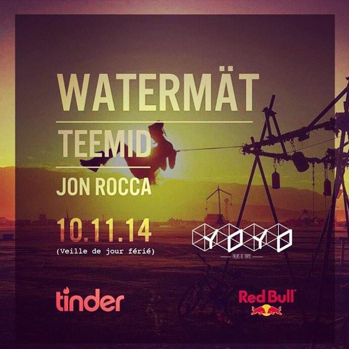 Ce soir c'est ! #watermat #teemid et #jonrocca au YoYo ! Infos et autres réservations c'est ici 😃