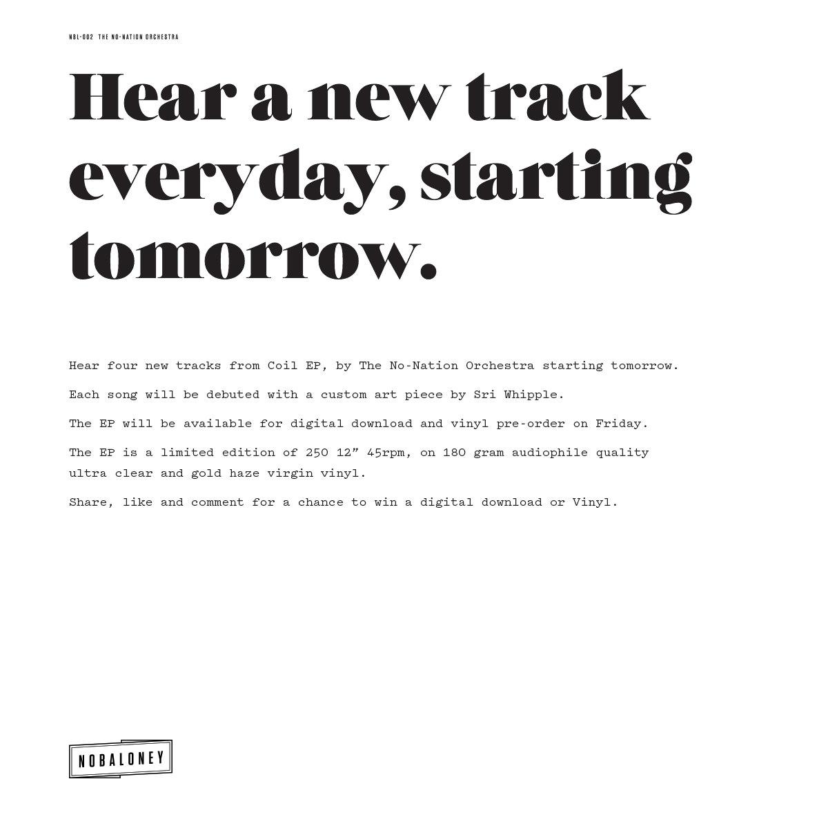 thenonation's tweet photo. Hear to our new tracks starting tomorrow! Purchase the digital download on Friday, or preorder the Vinyl. http://t.co/uInu9h8KCG