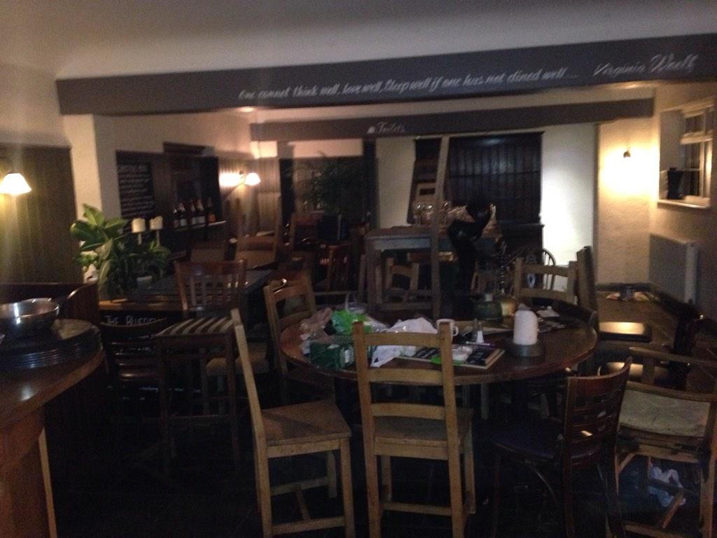 Minor refurb is well underway this evening... The team hard at it! #thebluebell