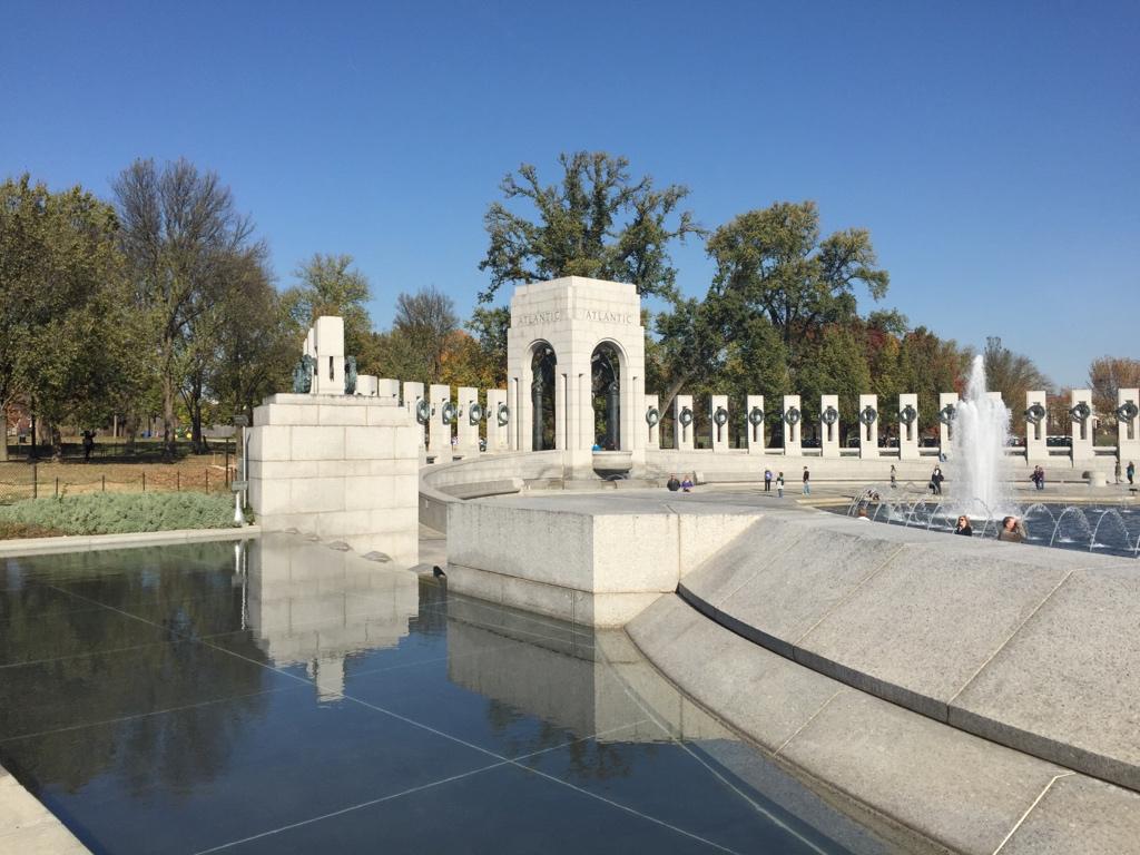 BLGranucci's tweet photo. Our next stop: the World War II Memorial. #VetsInBlue #vetblue http://t.co/kGaZ3INlkI