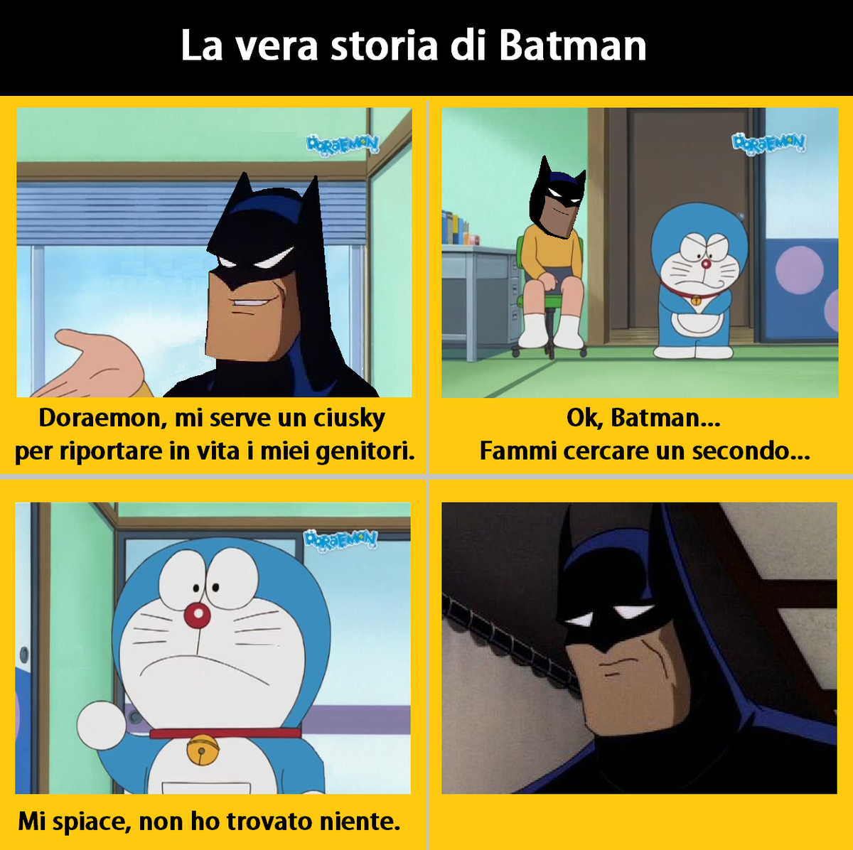 Bad luck Batman. #DoraemonIT #doraemon, image size:1200x1196