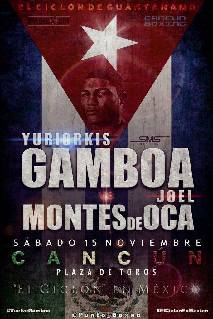 Punto_Boxeo's tweet photo. 15 NOVIEMBRE - Cancún, México
#VuelveGamboa #CubaBoxea @gamboa
#ElCiclonEnMexico #Cartel #Boxeo http://t.co/hHlKIh2lTa