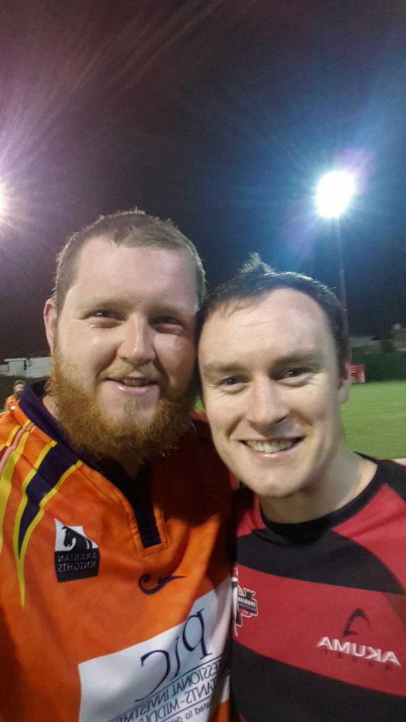 TysonTheKnight3's tweet photo. Me and Kyran Nolan's after match selfie.
@GetyourOrangeon @SharjahRugby 
#MateVsMate
#KnighsVsSharjah
#KnightsAllDay http://t.co/FEMyC6i69z
