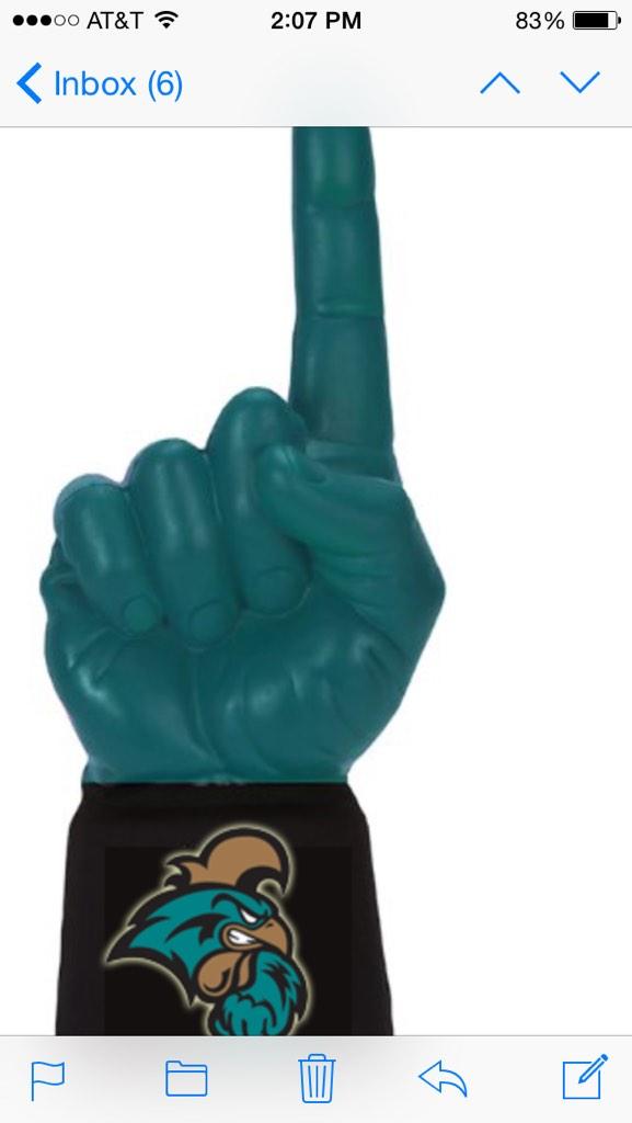 ChaunceyCCU's tweet photo. Coastal IS Number One....in the Nation!!! RETWEET http://t.co/ApQm9wj7Fk