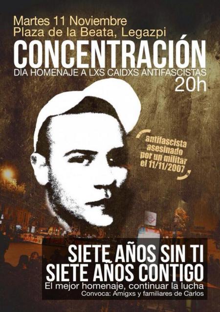 UJCE_cc's tweet photo. Siete años sin ti, siete años contigo. NI OLVIDO NI PERDÓN. ¡NO PASARÁN! @UJCE @elpce @agarzon http://t.co/6LWIDyr6BO http://t.co/CSLIhR4xrV