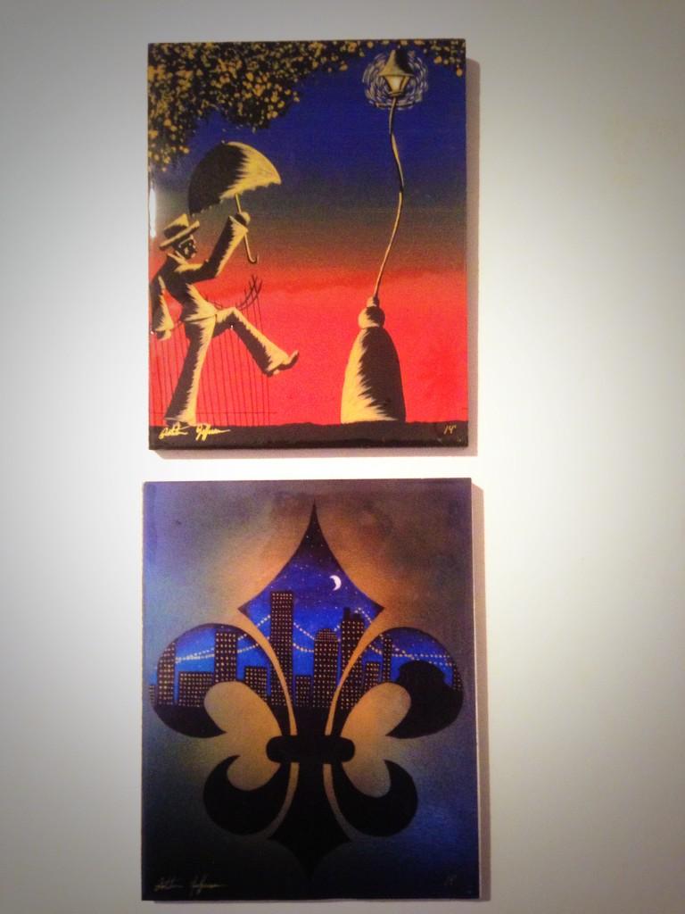moosie_j's tweet photo. Thanks so much, @AshtonsArt 😊🎨 I love them! #Local #AshtonJefferson #NewOrleansSkyline #DancingCharlie http://t.co/OI0pIbJJ8K