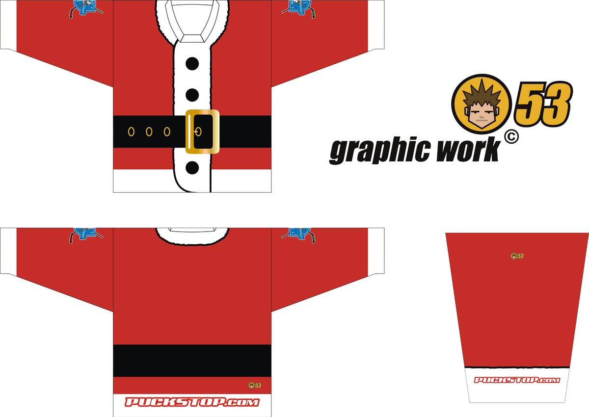 The jerseys that #teamsanta will be wearing at the #christmasclassic