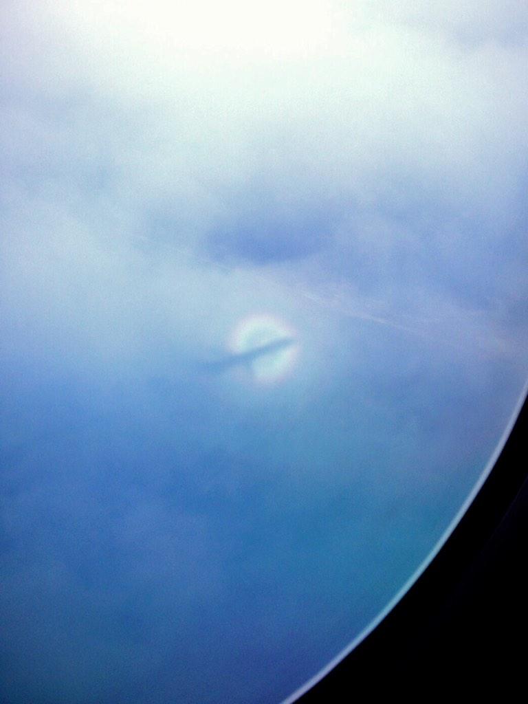 JonPolhamus's tweet photo. Sunlight behind our MD-90, shadow on the clouds.  Love little surprises like this.  
MKE-DTW
@Delta http://t.co/tlNa79UOsj