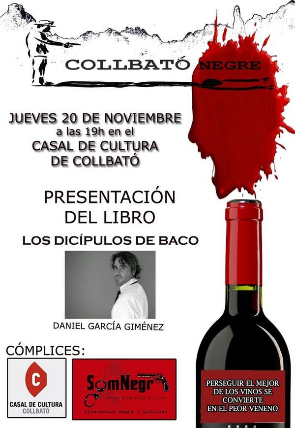 DiscipulosBaco's tweet photo. Presentación en @CollbatoNegre con @SomNegra el 20 de noviembre @collbato @EsparregueraFM @BibEsparreguera #novela http://t.co/ZnUJzn7hiu