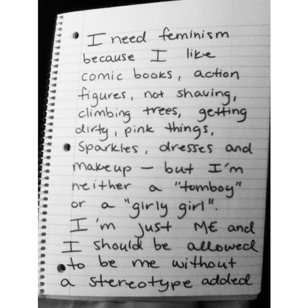 WNFeminism's tweet photo. Retweet if fitting into predetermined gender stereotypes isn't cutting it for you. http://t.co/Pe1rBwVsxj