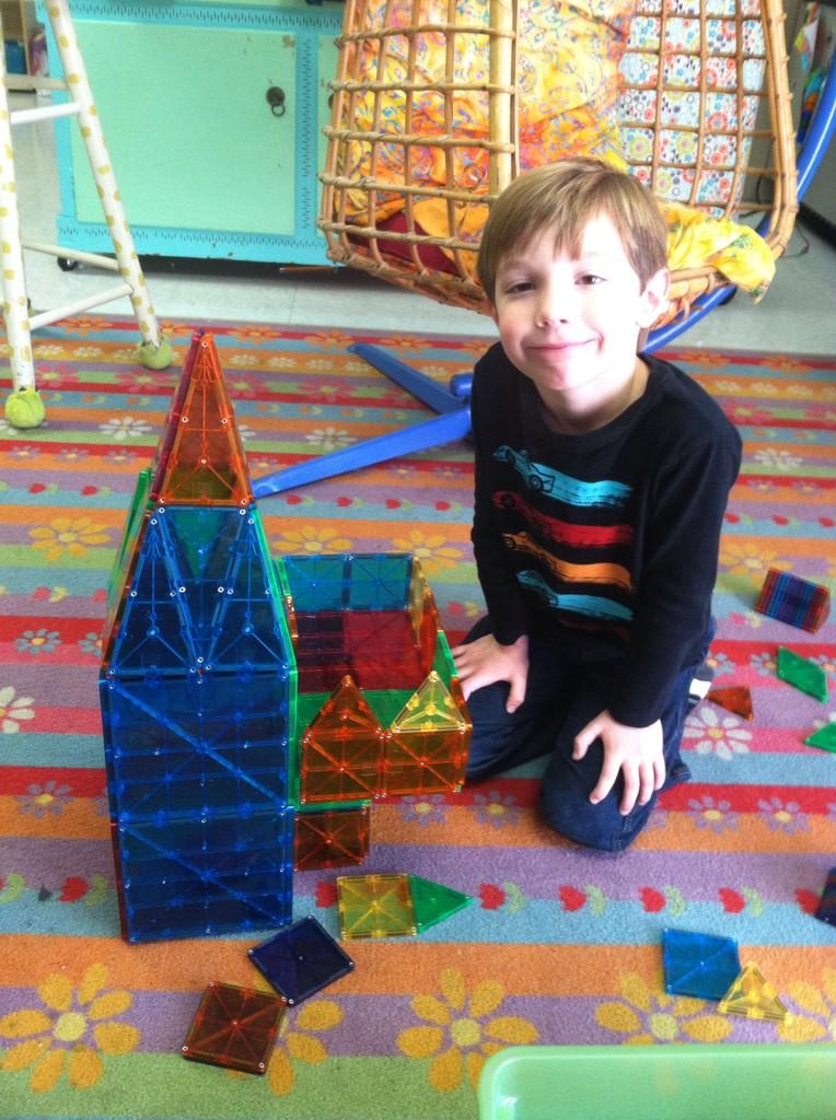 We are so excited to have our new Magna-tiles at our architects' station in the Art Studio! #CGETwolves
