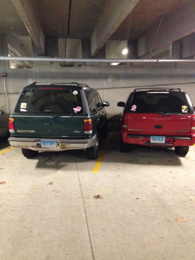 monica_kayne's tweet photo. I love how @kylemayers keeps parking his car right next to mine 😊#seymour #NinaStrongForever http://t.co/IrKlPR7taE