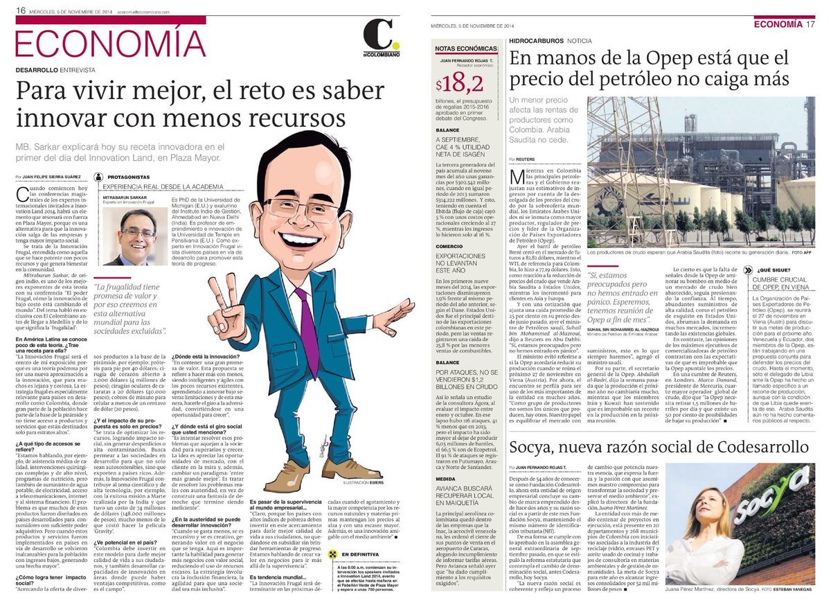 Prof. MB Sharkar was featured in an El Colombiano article. <a href="/TempleUniv/">Temple University</a> Innovation makes headlines around the world!