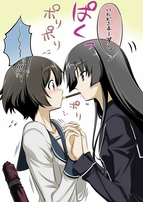 百合画像ぼっと ポッキープリッツの日 ポッキーの日 ポッキーゲーム ポッキー1111 百合画像 Http T Co Fxnolm1afd