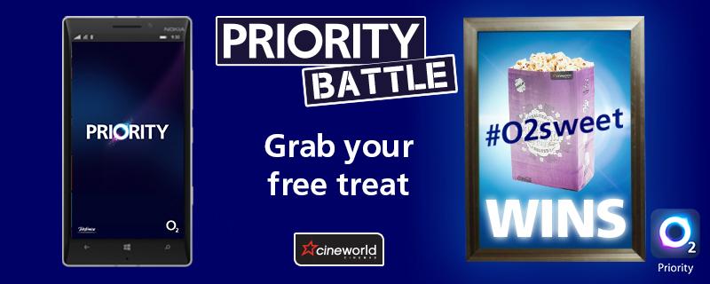 O2's tweet photo. Sweet taste of victory: #O2sweet wins. Get 50% off sweet @cineworld popcorn on #O2Priority - http://t.co/lYkyXAifOW http://t.co/IMGiwYyCQK