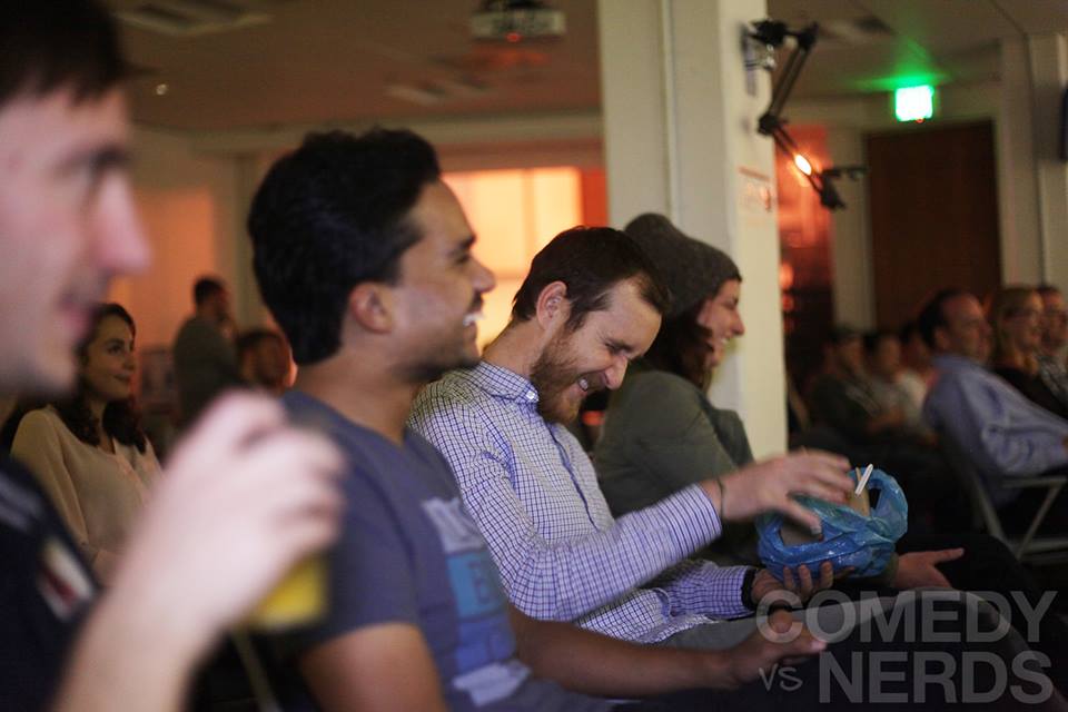 micmakarov's tweet photo. #ComedyVsNerds was a great success! Thanks to @geekdom for hosting, @johnsoniscool for the frontdesk #nerds #comedy http://t.co/mltC0N8jq4